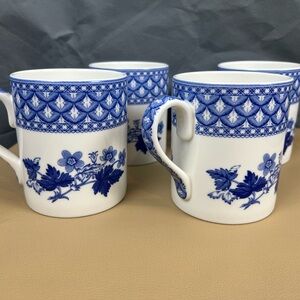 NIB Spode Blue Room Geranium Mug 16oz 4 Mugs